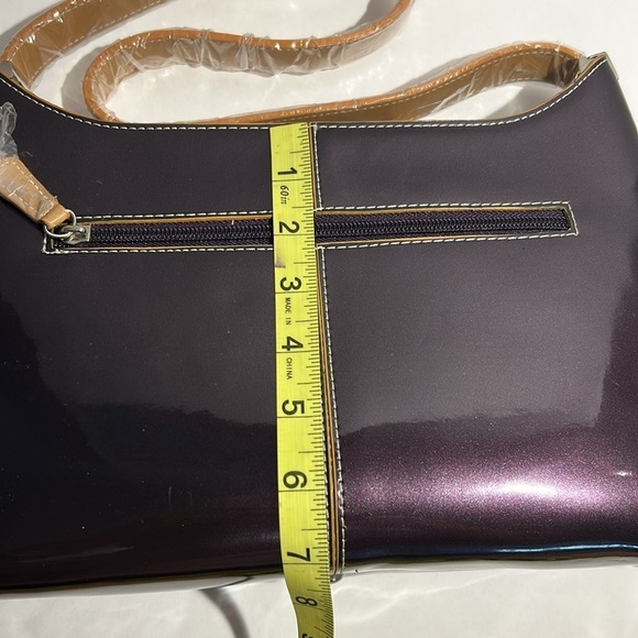 Tosca vintage handbag purple. NWT.  Purple, beige, shoulder bag, purse. - Picture 15 of 16